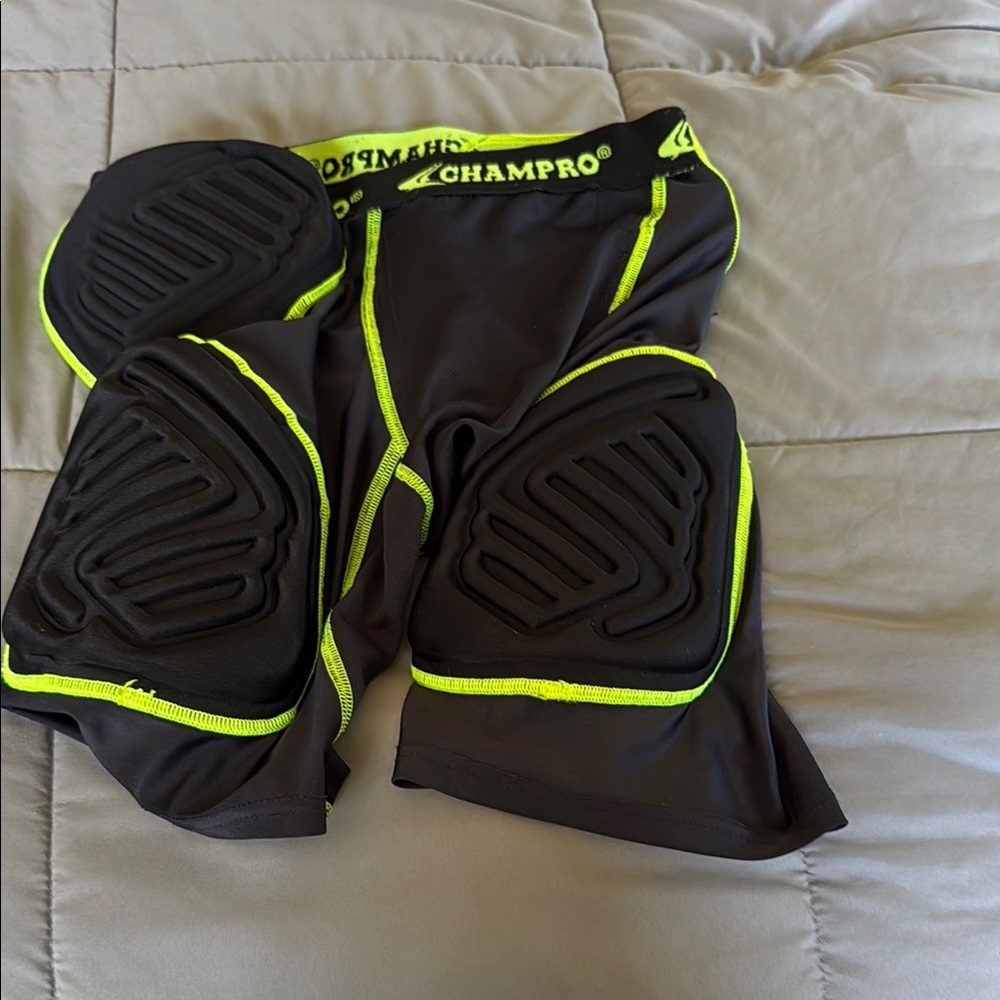 Champro football girdle Black and Neon Green. Size medium